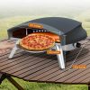 16 inch Pizza oven With Ratation Function,16 Gas Pizza Oven,With Gas Hose & Regulator, Countertop Pizza Maker, Outdoor Pizza Cooker