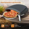 16 inch Pizza oven With Ratation Function,16 Gas Pizza Oven,With Gas Hose & Regulator, Countertop Pizza Maker, Outdoor Pizza Cooker